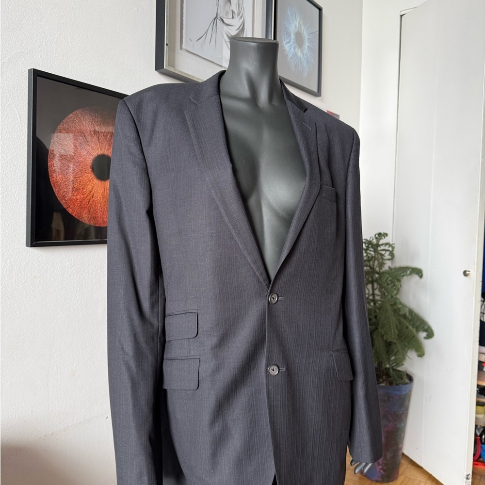 🇨🇦  100% wool Men's black and purple suit Made in Canada